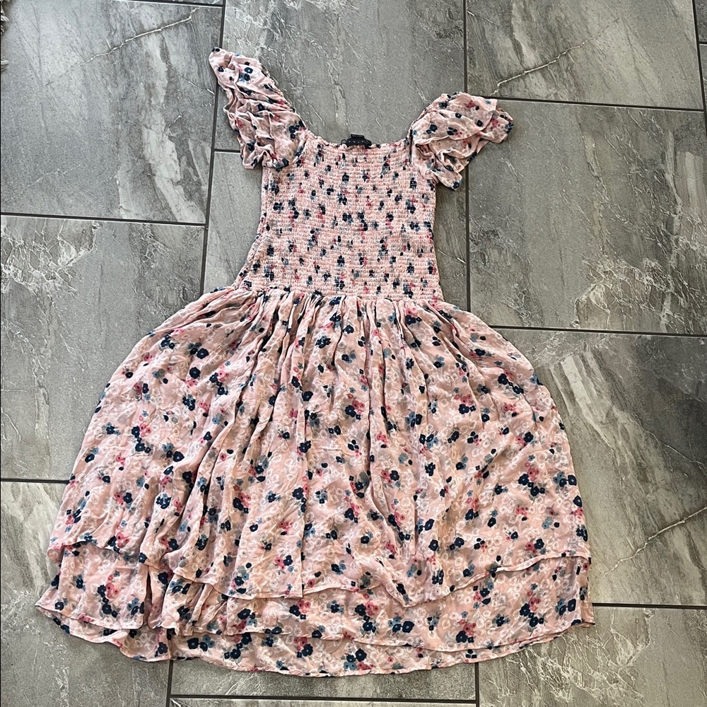 🌺 Hatch The Cosette Spring Bloom Floral Dress Size 2 Maternity Ruched Medium - Picture 4 of 11